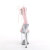 Pleaser FLAMINGO-827RS Sandali Con Plateau Trasparente Strass Argento Rosa Pastello EU-35 / US-5