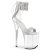Pleaser FLAMINGO-827RS Sandali Con Plateau Trasparente Strass Argento EU-35 / US-5