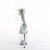 Pleaser FLAMINGO-827RS Sandali Con Plateau Trasparente Strass Argento EU-35 / US-5