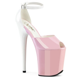 Pleaser FLAMINGO-868 Sandali Con Plateau Vernice Rosa Pastello EU-35 / US-5