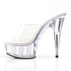 Pleaser Mules DELIGHT-601 Trasparente/Trasparente/EU-37 / US-7