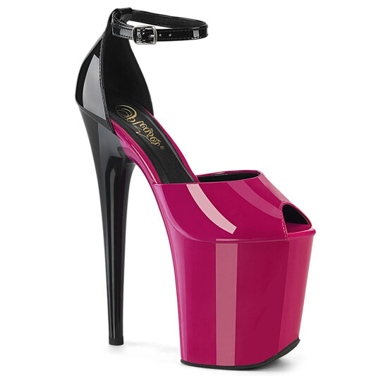 Pleaser FLAMINGO-868 Sandali Con Plateau Vernice Rosa EU-35 / US-5