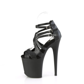Pleaser FLAMINGO-877 Sandali Con Plateau Trasparente Nero EU-35 / US-5