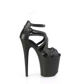 Pleaser FLAMINGO-877 Sandali Con Plateau Trasparente Nero EU-35 / US-5