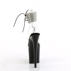 Pleaser FLAMINGO-891-2RS Sandali Con Plateau Trasparente Nero EU-35 / US-5
