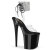 Pleaser FLAMINGO-891-2RS Sandali Con Plateau Trasparente Nero EU-35 / US-5