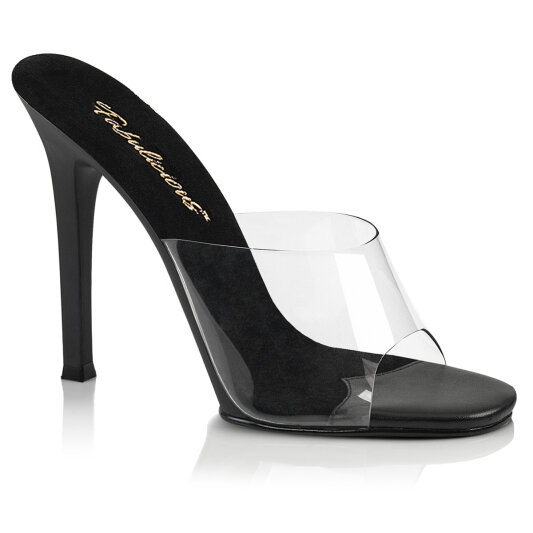 Fabulicious GALA-01 Mules Trasparente Nero EU-37 / US-7