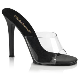 Fabulicious GALA-01 Mules Trasparente Nero EU-38 / US-8