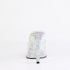 Fabulicious GALA-01DML Mules Trasparente Strass Argento EU-41 / US-11