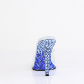Fabulicious GALA-01DMM Mules Trasparente Strass Blu EU-35 / US-5