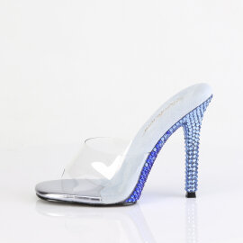 Fabulicious GALA-01DMM Mules Trasparente Strass Blu EU-38 / US-8