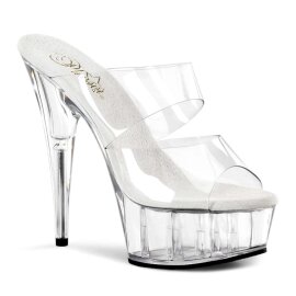 Pleaser Mules DELIGHT-602 Trasparente/Trasparente EU-35 /...