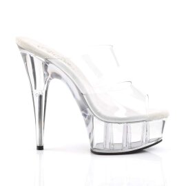Pleaser Mules DELIGHT-602 Trasparente/Trasparente EU-35 / US-5