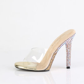 Fabulicious GALA-01DMM Mules Trasparente Strass Oro EU-39 / US-9