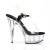 Pleaser Sandali DELIGHT-608 Trasparente-Nero/Trasparente EU-35 / US-5