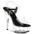 Pleaser Sandali DELIGHT-608 Trasparente-Nero/Trasparente EU-38 / US-8