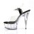 Pleaser Sandali DELIGHT-608 Trasparente-Nero/Trasparente EU-38 / US-8