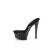 Pleaser GLEAM-601 Mules Con Plateau Trasparente Nero Trasparente EU-40 / US-10