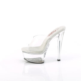 Pleaser GLEAM-601 Mules Con Plateau Trasparente EU-35 / US-5