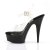 Pleaser Sandali DELIGHT-608 Trasparente/Nero EU-35 / US-5