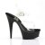 Pleaser Sandali DELIGHT-608 Trasparente/Nero EU-35 / US-5