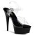 Pleaser Sandali DELIGHT-608 Trasparente/Nero EU-37 / US-7