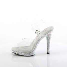 Fabulicious GLORY-508DM Sandali Trasparente Strass Argento EU-40 / US-10
