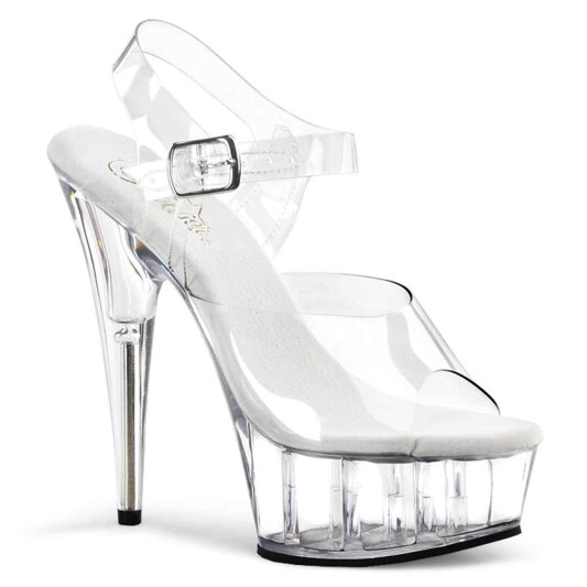 Pleaser Sandali DELIGHT-608 Trasparente/Trasparente EU-35 / US-5