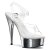 Pleaser Sandali DELIGHT-608 Trasparente/Argento Cromato EU-35 / US-5
