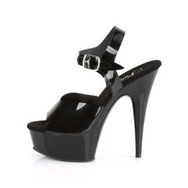 Pleaser Sandali DELIGHT-608N TPU Nero (Effetto Gelatina)/Nero EU-37 / US-7