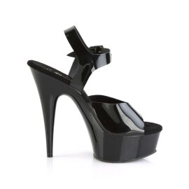 Pleaser Sandali DELIGHT-608N TPU Nero (Effetto Gelatina)/Nero EU-37 / US-7