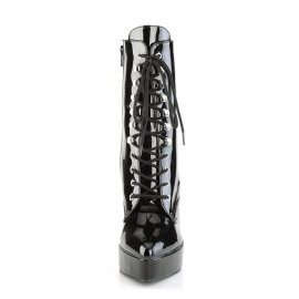 Devious INDULGE-1020 Stivaletti Con Plateau Vernice Nero EU-36 / US-6