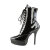Devious INDULGE-1020 Stivaletti Con Plateau Vernice Nero EU-39 / US-9