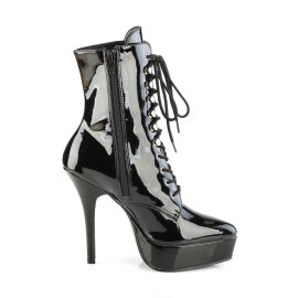Devious INDULGE-1020 Stivaletti Con Plateau Vernice Nero EU-43 / US-13