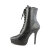 Devious INDULGE-1020 Stivaletti Con Plateau Similpelle Nero EU-41 / US-11