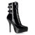 Devious INDULGE-1026 Stivaletti Con Plateau Vernice Nero EU-37 / US-7