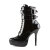 Devious INDULGE-1026 Stivaletti Con Plateau Vernice Nero EU-43 / US-13