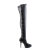 Devious INDULGE-3000 Stivali Sopra Il Ginocchio Con Plateau Similpelle Nero EU-43 / US-13