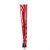 Devious INDULGE-3000 Stivali Sopra Il Ginocchio Con Plateau Vernice Rosso EU-40 / US-10