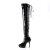 Devious INDULGE-3063 Stivali Sopra Il Ginocchio Con Plateau Vernice Nero EU-40 / US-10