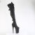 Pleaser INFINITY-3028 Stivali Sopra Il Ginocchio Con Plateau Similpelle Nero EU-38 / US-8