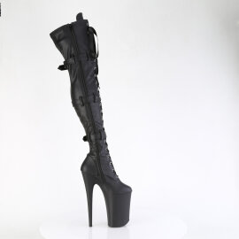 Pleaser INFINITY-3028 Stivali Sopra Il Ginocchio Con Plateau Similpelle Nero EU-39 / US-9