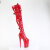 Pleaser INFINITY-3028 Stivali Sopra Il Ginocchio Con Plateau Vernice Rosso EU-39 / US-9