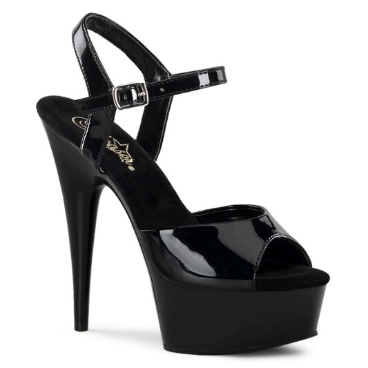 Pleaser Sandali DELIGHT-609 Vernice Nero/Nero EU-37 / US-7