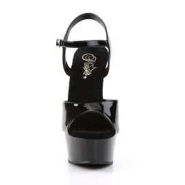 Pleaser Sandali DELIGHT-609 Vernice Nero/Nero EU-37 / US-7