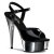 Pleaser Sandali DELIGHT-609 Nero/Argento Cromato EU-36 / US-6