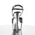 Pleaser Sandali DELIGHT-609 Nero/Argento Cromato EU-38 / US-8