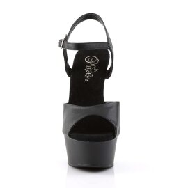 Pleaser Sandali DELIGHT-609 Similpelle Nero/Nero Opaco EU-35 / US-5