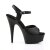 Pleaser Sandali DELIGHT-609 Similpelle Nero/Nero Opaco EU-35 / US-5