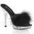 Fabulicious LIP-101-8 Mules Trasparente Nero EU-44 / US-14
